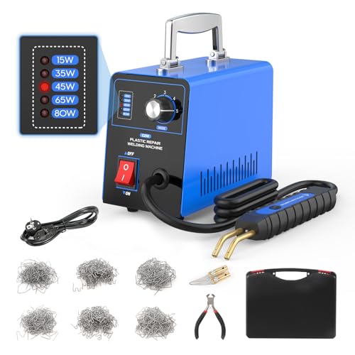 Kit de soudage plastique, machine de soudage plastique 220 V avec 600 agrafes chaudes, kit de...