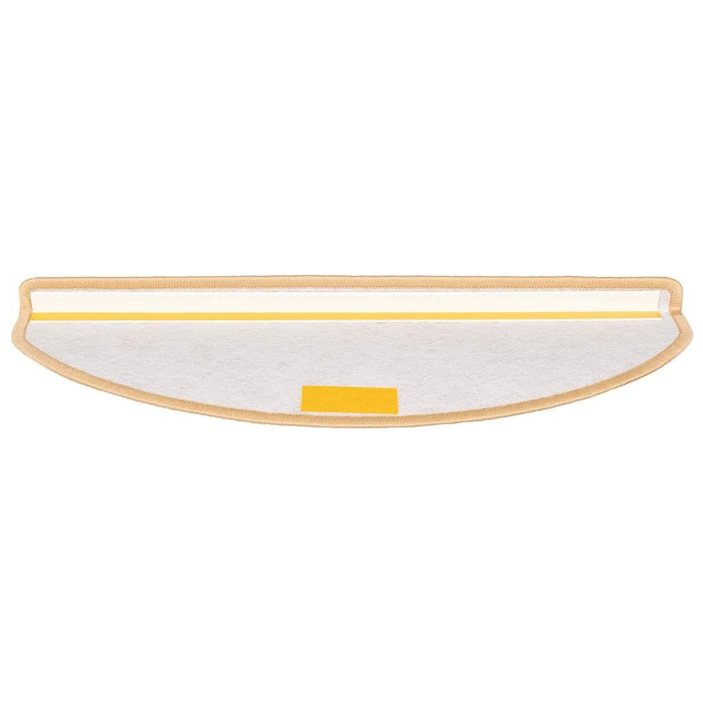 Maty na schody 15 sztuk 65 x 21 x 4 cm kremowy półokrągły