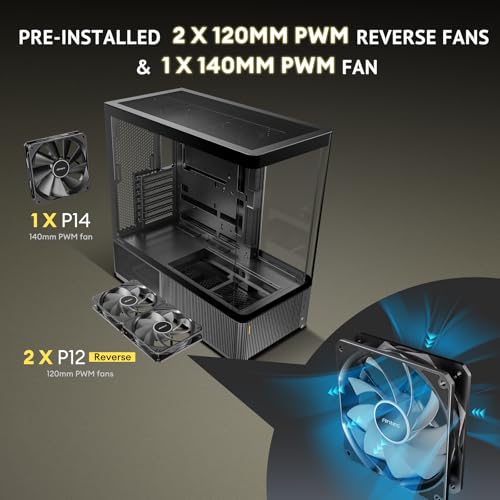 Image of Antec C6 Curve Air Mid-Tower ATX PC Case, 3 PWM Fans Included