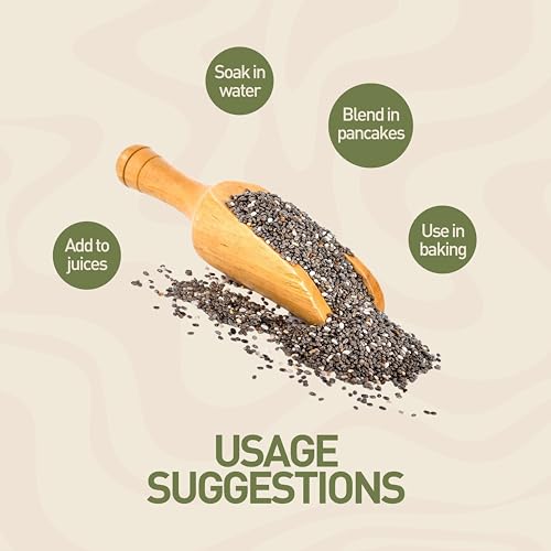 Image of Nourish Organics Chia Seeds 500g | 100% Certified Organic | Seeds for Weight Management & Healthy Digestion | High in Omega-3, Fiber & Protein | Rich in Calcium & Antioxidants | Gluten-Free, Vegan Superfood | Ideal for Weight Loss, Smoothies, Baking, Breakfast Bowls & Healthy Snacks