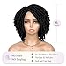 WIGER Short Dreadlock Wigs Curly Afro Twist Faux Locs Braided Wigs Glueless Soft Synthetic Fiber Wig For Black Women And Men For Daily Wear(Natural Black)