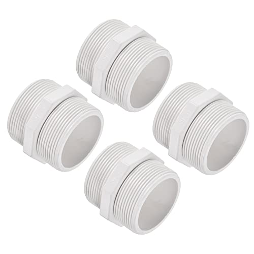 M METERXITY 4 Pack PVC Male Thread Pipe Fitting, Hex G2 Male Thread Adaptor Hose Connector, Fast Coupler Adapter