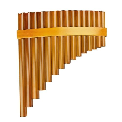 Professional Pan Flute Handmade Pan Flute For Folk Musical Instruments Brown Color Woodwind Instrument 15 Pipes(C,R)