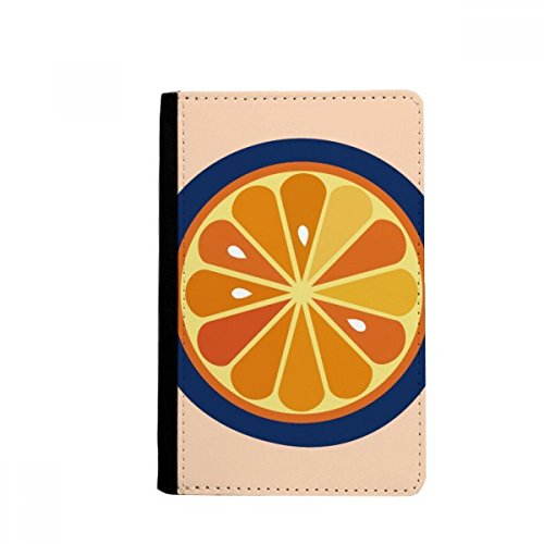 O Alphabet Orange Fruit Cute Pattern Passport Holder Notecase Burse Wallet Cover Card Purse