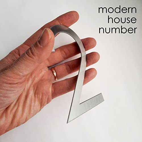 Guizzo Creart Stainless Steel External House Number - Dimensions 6.3 x 10 cm - Number 5 - Handmade and Made in Italy - Image 4