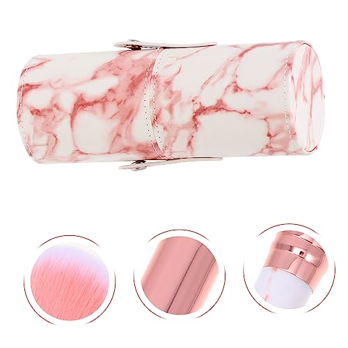 Ipetboom-6-Sets-Makeup-Brush-Set-Face-Tools-Foundation-Makeup-Brush-Microblading-Machine-Desktop-Makeup-Organizer-Bejeweled-Kit-Chic-Makeup-Pink-Marble-Plastic-Accessories
