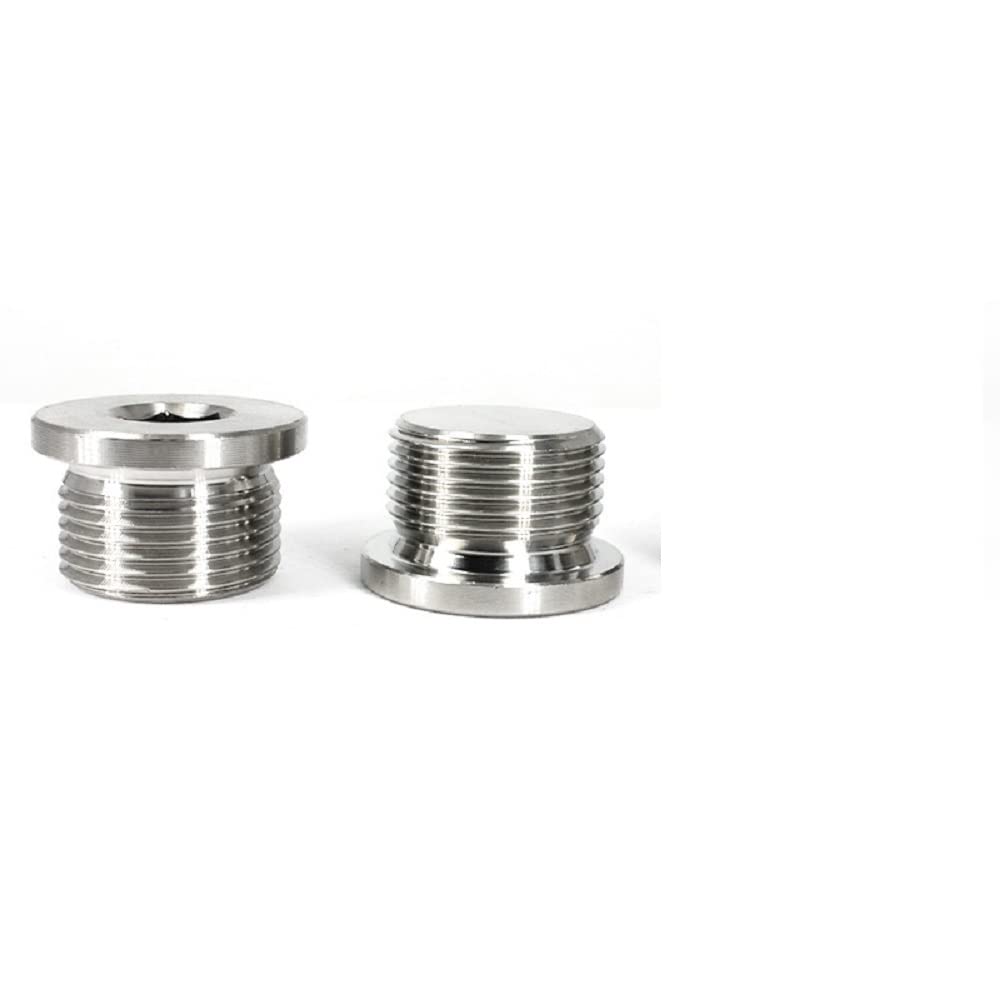 CHAOUYYZ Ss 304 Hexagon Socket Flange Face Plug with Side Pipe Oil Plug/M12 * 1.25