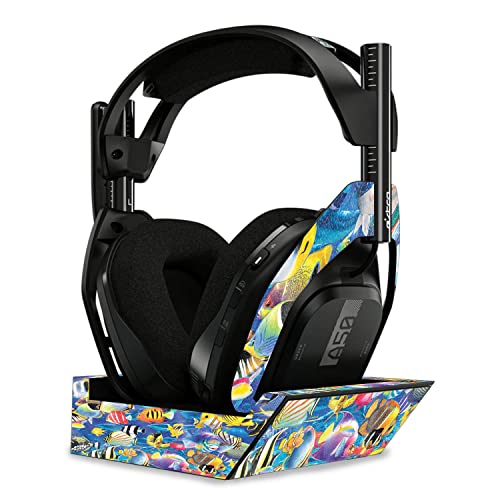 Image of MightySkins Glossy Glitter Skin Compatible with Astro A50 Wireless Headphones + Base Station (Gen 4) - Tropical Fish | Protective, Durable High-Gloss Glitter Finish | Easy to Apply | Made in The USA