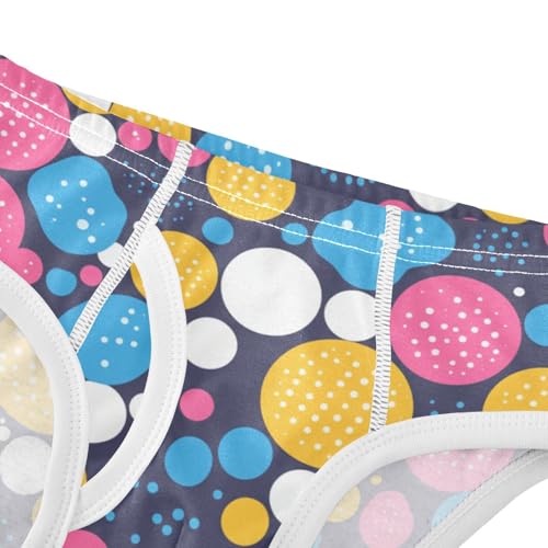 KLL Blue Pink Yellow Polka Dots Boys Toddler Comfort Underwear Briefs Breathable Children Undies4