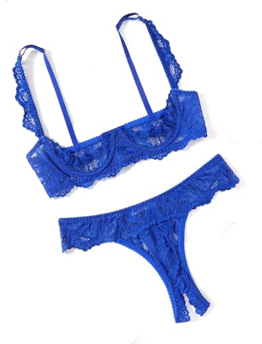 Image of Avidlove Sexy Lingerie Set for Women Lace Bra and Panty Sets Underwire Push Up Lace Lingerie Set XS-XXL