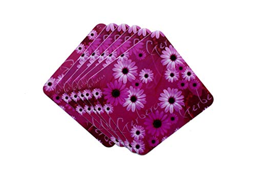 Stylista Drawer/Fridge/Dining PVC Set of 6 Mats and 6 Coasters (11-inch)