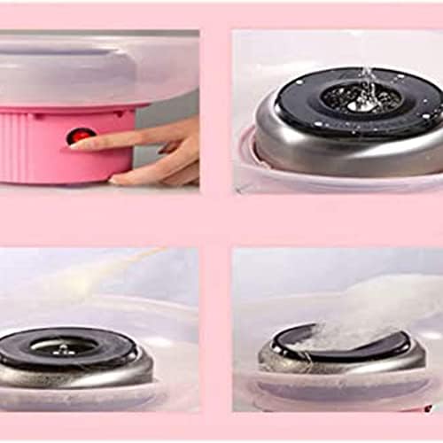 Máquina de algodón de azúcar totalmente automática, operación con un solo botón con patas antideslizantes para el hogar, fiestas de cumpleaños y eventos