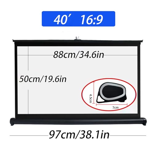 Pantalla portátil retráctil para proyector 40" 16:9 miniatura 7