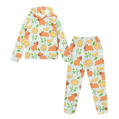 Renewold 2 Piece Set Girls Tracksuits Long Sleeve Kids Hoodie Sweatshirt and Jogger Sweatpants Sweatsuits Activewear3