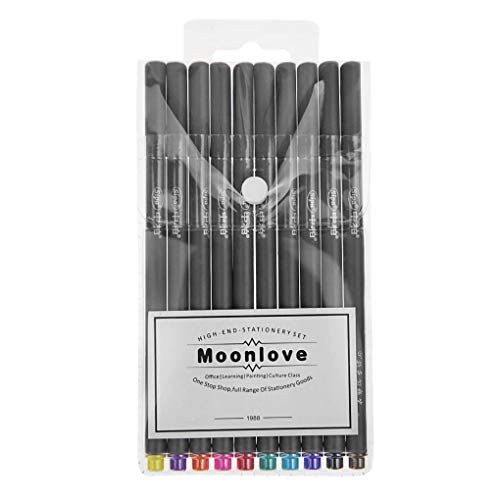 10 Pack Micro-Pen Fineliner Colorful Ink Pens Anti-Bleed Waterproof Artist Illustration Technical Drawing Painting Pen Needle Pen Rollerball Pens 0.38MM Fine Point Markers - Thumbnail 3