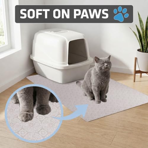 Image of Drymate Cat Litter Box Mat, Litter Trapping Mat, Beige, 29x36 XL