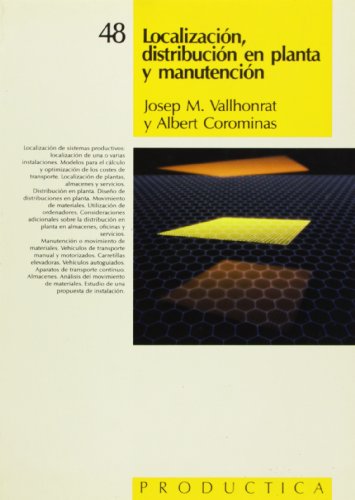 Portada de Localizacion Distribucion en Planta y Manutencion