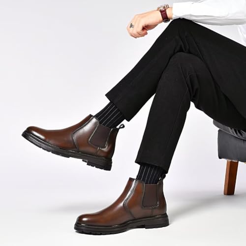 Image of Men's Chukka Boots Genuine Leather Ankle Boot for Men Classic Casual Oxford Style Footwear