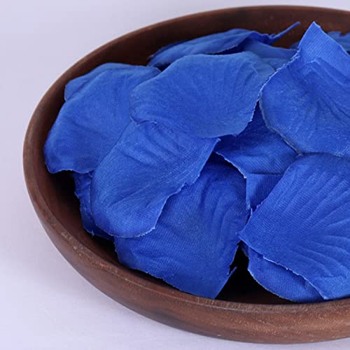 UUEMB 2000pcs Blue Silk Rose Petals for Bedroom Wedding Anniversary & Party Decoration, Dark Blue - Image 4