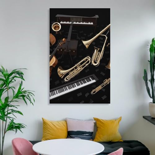 Décoration murale moderne toile musique pour salon et bureau - 6