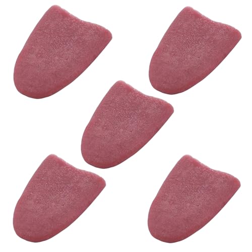 Jinshining 5 Pieces Realistic Fake Tongue  Tongue Prank Tongue Halloween Artificial Horrific Tongue Tricks Tongue Magic Props Stage Props for Carnival Halloween Party Decoration