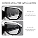 Qurbuns 2 PCS Car Rear View Mirror Rain Visor Guard, Rearview Rain Eyebrow Shield, Car Mirror Rain Protector, Universal for Cars, Trucks and SUVs (Black)
