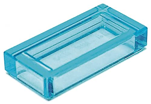 Bulk Legos: Transparent Light Blue 1x2 Tiles (100 pcs) by - Lego - Immagine 2