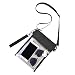 Greenpine Clear Cross-body Purse Bag-Clear Stadium Bag Approved for NFL, BTS Concert, NCAA, Casino, Clear Purse with Adjustable Strap (Black)