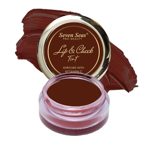 Image of Seven Seas Lips & Cheek Tint Combo Pack of 2 | Matte Natural Blush for Women | Lip Tint with Vitamin E | Nourishing Cheek Tint (Maroon)