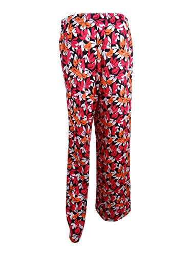 Calvin Klein Women's Printed Wide-Leg Pants (L, Pink)2