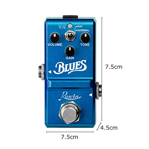 Mingzhe Pedal de Blues Ln-321, Amplo Alcance, Resposta de Frequência, Estilo Blues, Pedal de Efeito