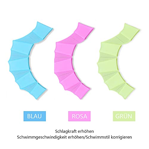 LATRAT 3 paia di guanti da nuoto con le dita