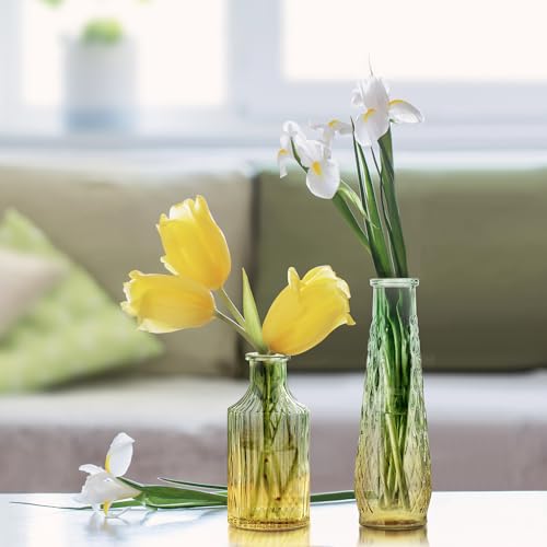 Botellas decorativas pequeñas y jarrones de vidrio para flores en eventos 5