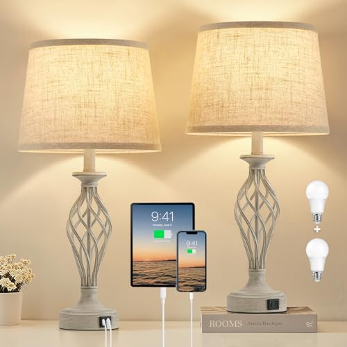 EJIAXIN Table Lamp for Bedroom Set of 2 - Light