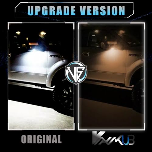 Lámparas LED para espejo lateral Ford F150, 2 piezas blanco miniatura 2