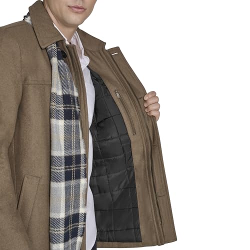 Image of Dockers Men's Weston Wool Blend Coat With Scarf (Regular and Big & Tall)