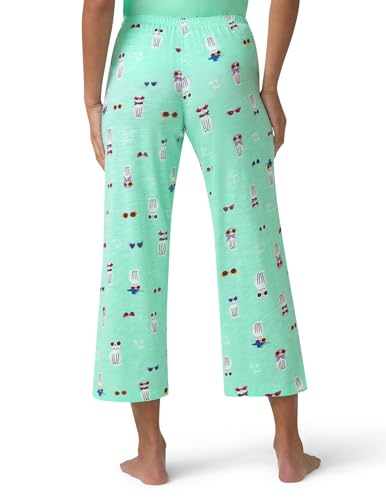 Image of HUE Women's Summer Vacation Pajama Separates, Soft, Whimsical Print Pjs with Tropical Beach Themes, Flip Flops, Cocktails