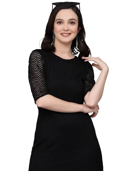 Robe décontractée en dentelle noire Style Quotient pour femme taille M
