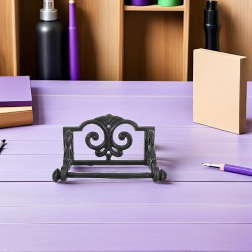 Portarrollos de hierro forjado para baño con montaje en pared 7
