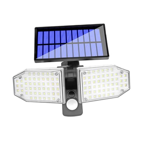 Lampe solaire extérieure double tête anti-pénombre pour sécuriser l'accès au jardin