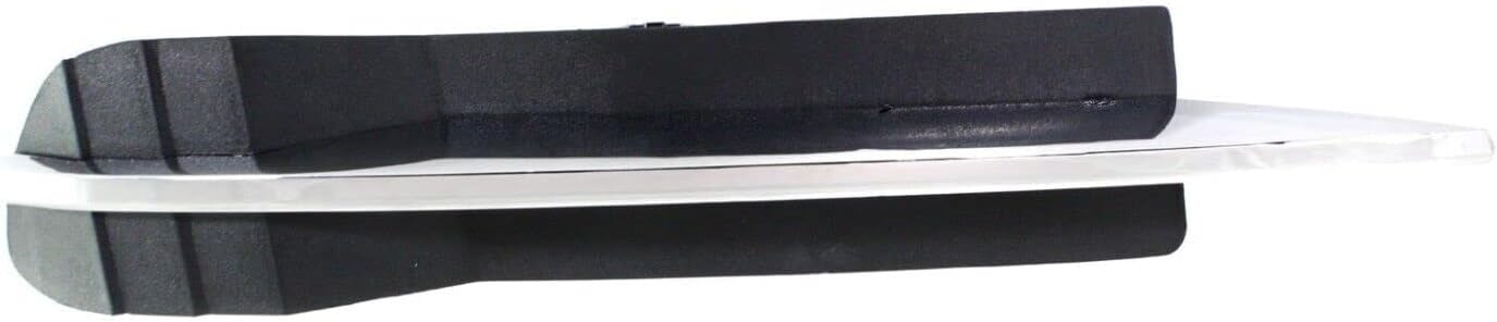 Bumper Insert for Chevrolet Malibu 2008 to 2012 Passenger Side, Matte Black with Chrome Molding, Made of Plastic, GM1039114 25905344