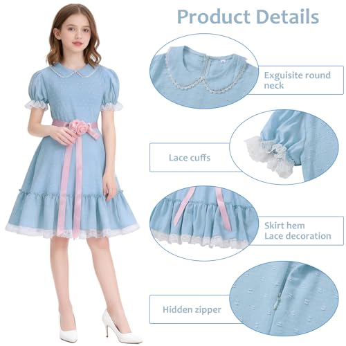 Disfraz de princesa azul para niñas miniatura 3