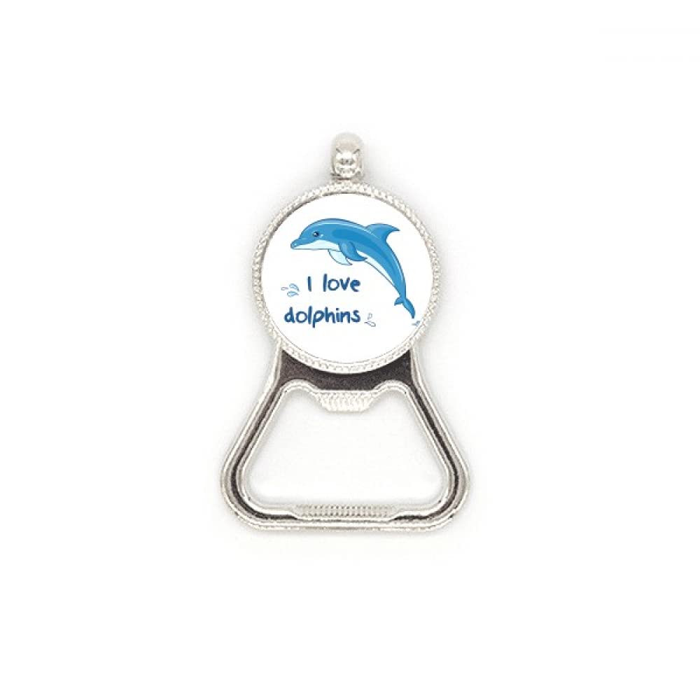 Décapsuleur en acier inoxydable I Love Dolphins pour apéritifs et fêtes