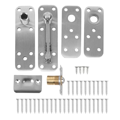 Hidden Door Hinge, 600LBS Load Bearing, Solid Stainless Steel, with Buffer Stopper, Quiet 360° Rotation Heavy Duty Pivot Hinge, 