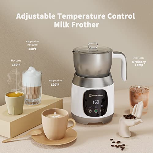 Maestri House Milk Frother, Variable Temp And Froth Thickness Milk Frother And Steamer, 21Oz/600Ml Smart Touch Control Milk Warmer, Dishwasher Safe, Memory Function For Latte Cappuccino, Hot Chocolate #TOP2