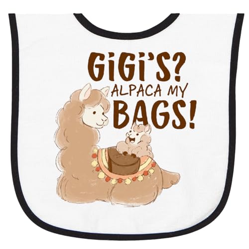 inktastic Gigi's Alpaca My Bags Baby Terry Cloth Bib