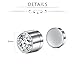 D.Bella Stud Earrings Fake Cubic Zirconia Diamond Earrings for Women Men Silver