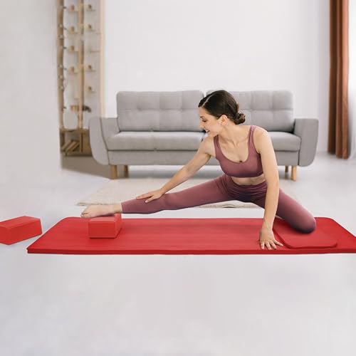 Image of BalanceFrom GoCloud All-Purpose 1-Inch Extra Thick High Density Anti-Tear Exercise Yoga Mat with Carrying Strap