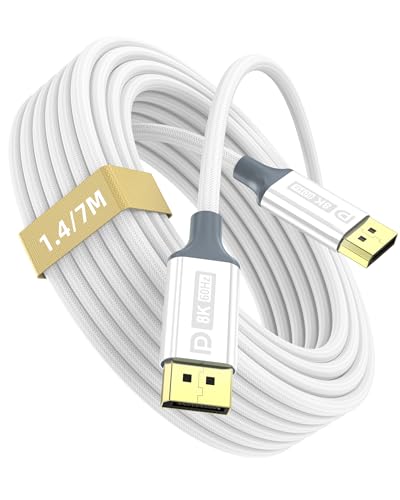 LMGKE DisplayPort 1.4 Cable to DisplayPort Cable，8K@60Hz DP Cable 32.4Gbps, Digital Video and Audio Connection for HDR, FreeSync, G-Sync, DSC 1.2, DTS-HD Gaming Monitor, Graphics Card, TV, PC, Laptop