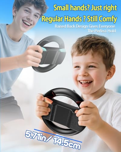 Image of Steering Wheels for Nintendo Switch 2 (2025) Mario Kart World & 8 Deluxe Racing Games, 2 Pack Racing Game Wheels for NS2 Multiplayer Mode Family Game Night, Switch 2 Accessories for Motion Racing Game